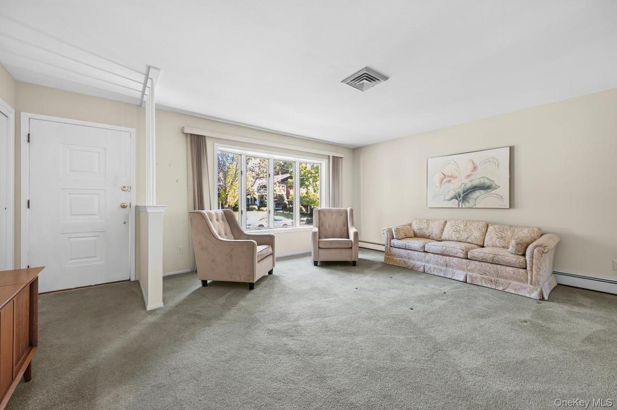 Bright lite windows in the living room