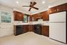 Kitchen with door to back yard
