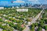 Aerial perspective showcasing an urban residential setting featuring proximity to the Miami Design District, Edgewater, and the Miami Beach Bridge