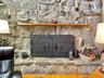 Stone fireplace