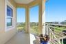 Balcony off the living room with bay view.