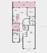 First Floor Plan - Additional Highlights Include: gourmet kitchen, tray ceiling package, wet bar in loft, shower in upstairs bathroom, open stair rail