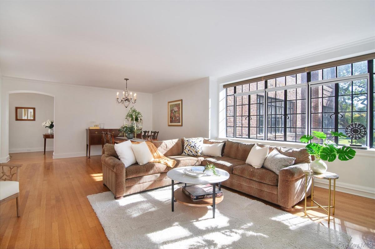 Living room and dining room