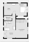 First Floor Plan. For illustration only. Not to scale. All measurements and square footage are approximate and not guaranteed. Buyers should verify in