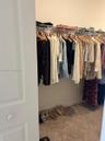 Reach-in closet featuring wire shelving and wall-to-wall carpeting