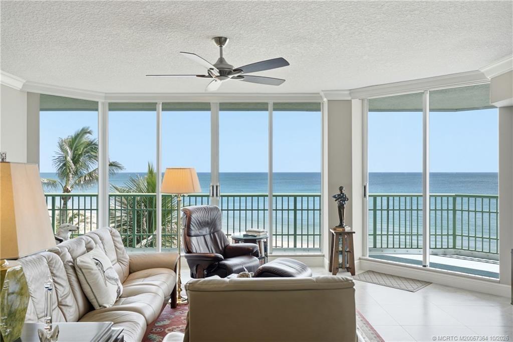 Floor-to-ceiling windows showcase sweeping Atlantic Ocean views from the main living area.
