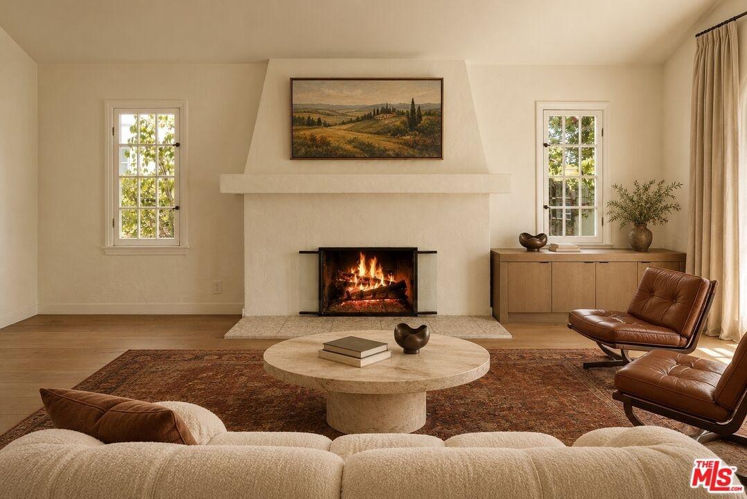 virtually staged, fireplace di