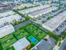Aerial perspective Parking, and perimeter landscaping