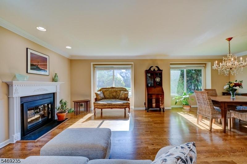 living room with fireplace