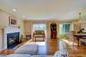 living room with fireplace
