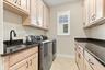 Laundry Room with Sink and Cabinets