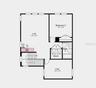 Second Floor Plan - Additional Highlights Include: Impact windows, tray ceiling pkg, 8' interior doors, metal stair rails, French doors at study, and 