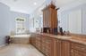 Large vanity with dual sinks and lots of cabinetry