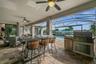 Outdoor kitchen and bar in the lanai