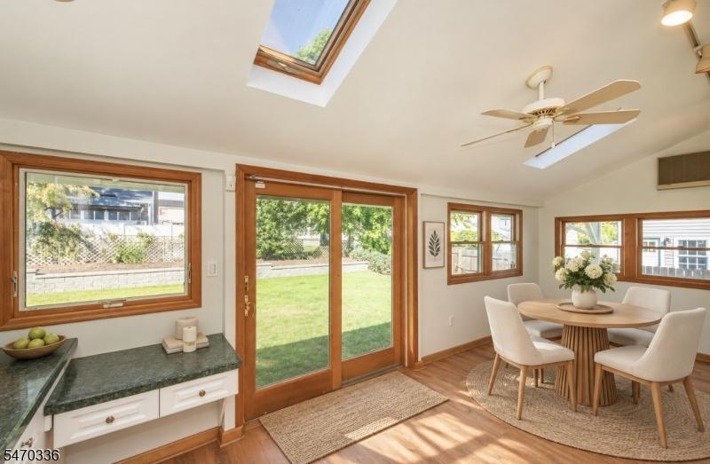 Dining area staged