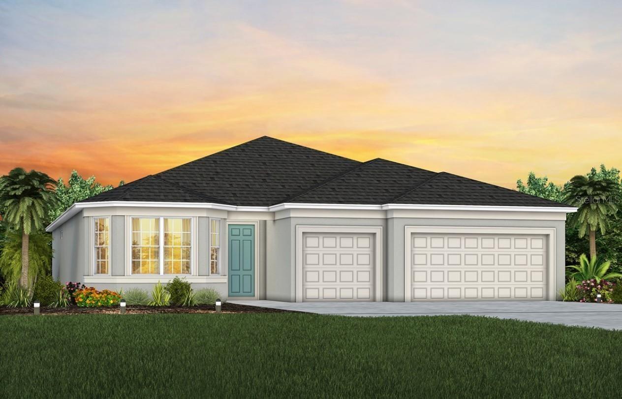 Exterior Design. Artistic rendering for this new construction home. Pictures are for illustrative purposes only. Elevations, colors and options may va