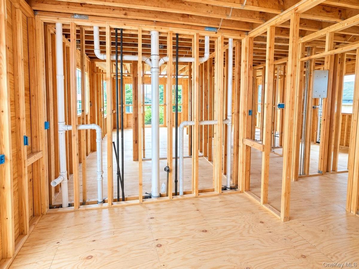 Showing completed plumbing work
