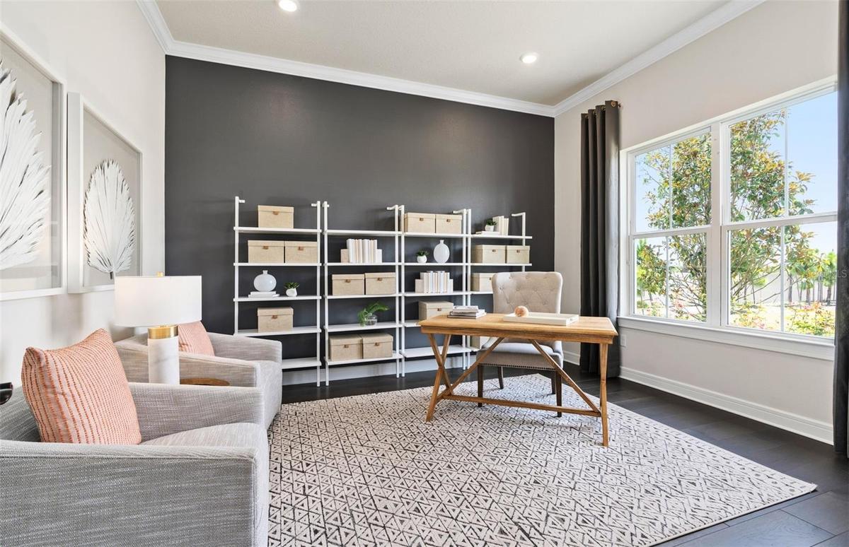 Model Home Design Only. Pictures and furnishings are for illustrative purposes only. Elevations, colors and options may vary. Furniture is for model h
