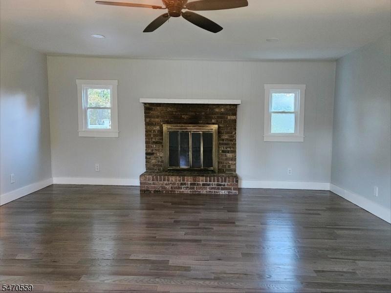 Living room to fireplace