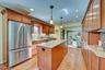 Well-lit culinary space