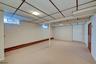 Basement space with carpeting,