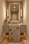 Designer Powder Room with Cust