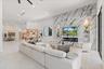 Living room and entertainment center