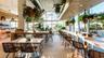 Expansive interior featuring floor-to-ceiling glass walls, exposed structural ductwork, custom light-toned wood-finish countertops, and recessed ceili