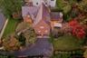 Aerial Dusk Driveway & Yard