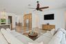 Open concept with high ceilings