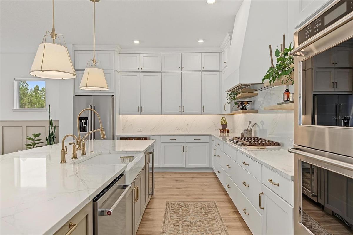 High ceilings with recessed lighting