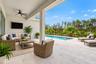 Expansive patio area with a covered area for those warmer days. Virtually staged.