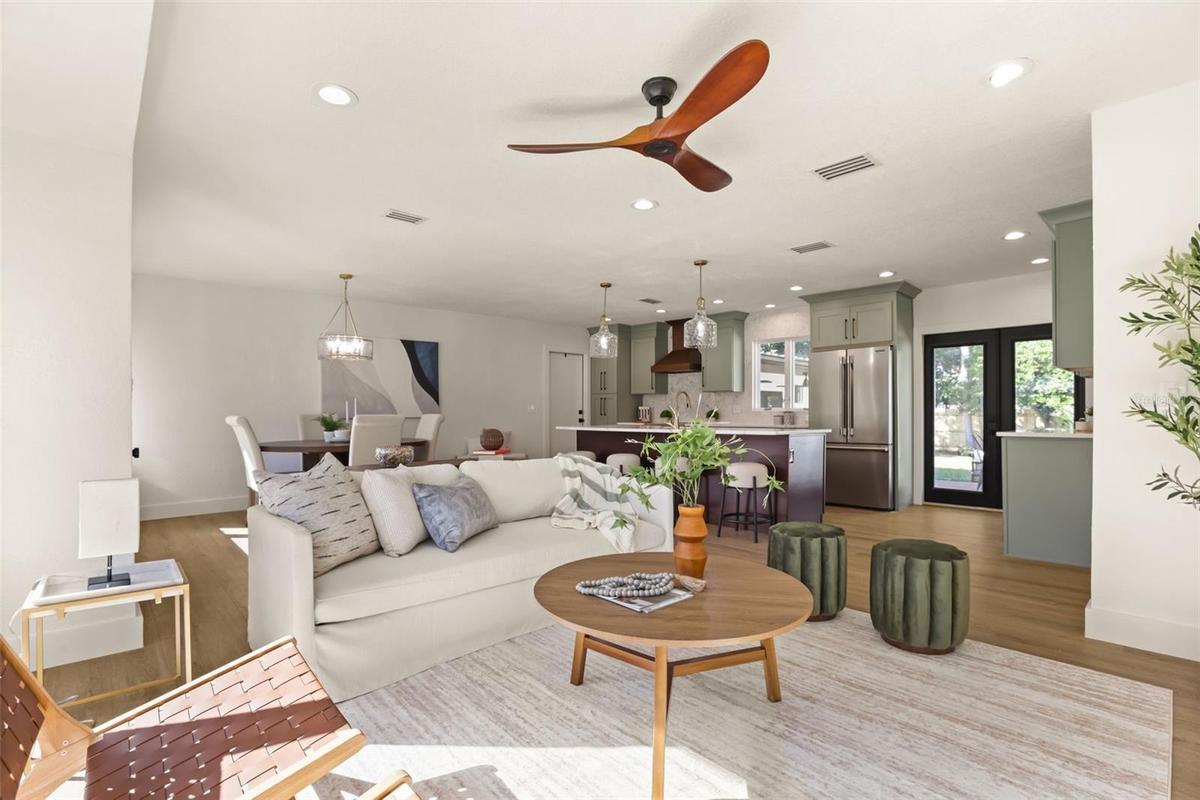 Open concept living with the living, dining room and kitchen flowing seamlessly perfect for families and entertaining.