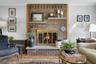Closeup of fireplace