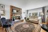 Brick front gas fireplace