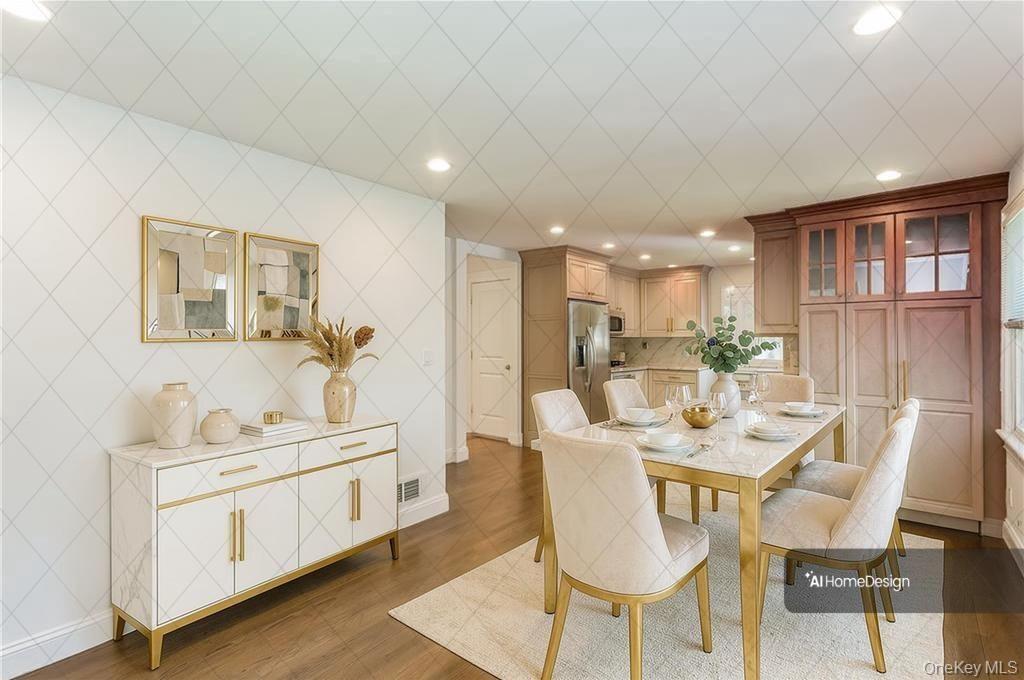 Virtually Staged Dining room.