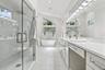 Recently updated primary bath creates a spa environment.