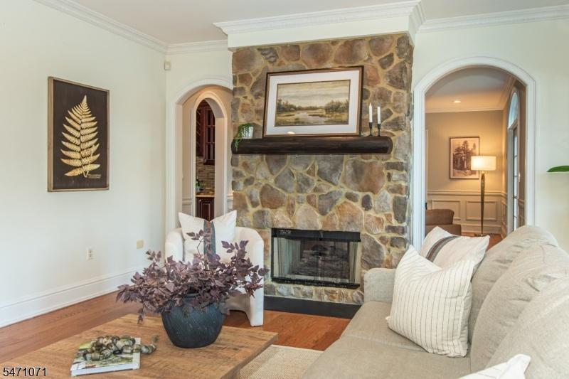 Two Sided Stone Fireplace