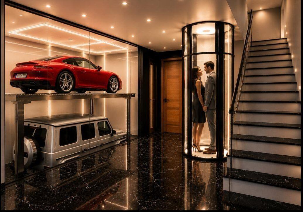 Gaudi villas, glassed garage with car lift and private elevator