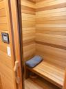 Sauna in walk-out level bathroom