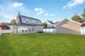 Expansive backyard featuring a level lawn, detached 2 car garage with electric, and perimeter vinyl fencing. Grass is virtually enhanced