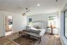 Brass Light Fixture, White Oak Wide Board Floors & 4 Large Windows