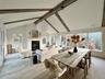 Vaulted Beamed Ceilings & Wide Board White Oak Floors