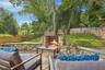 Large patio with fireplace