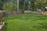 back yard with raised beds