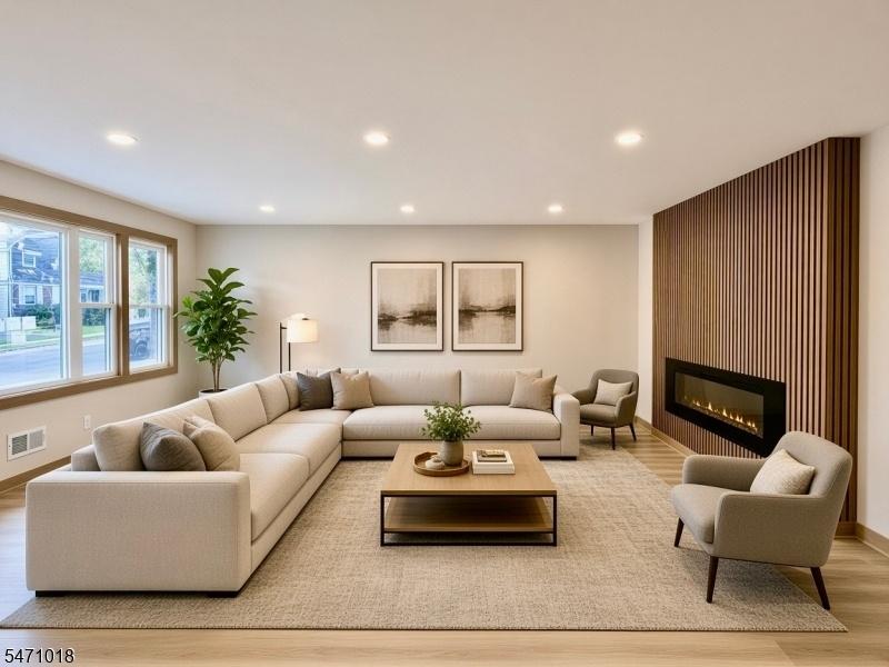 Living room - virtually staged
