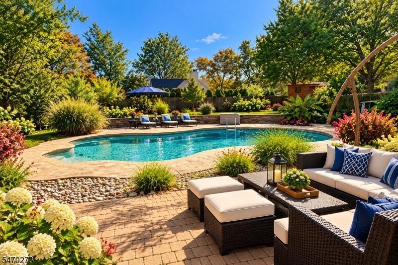 Heated salt-water pool