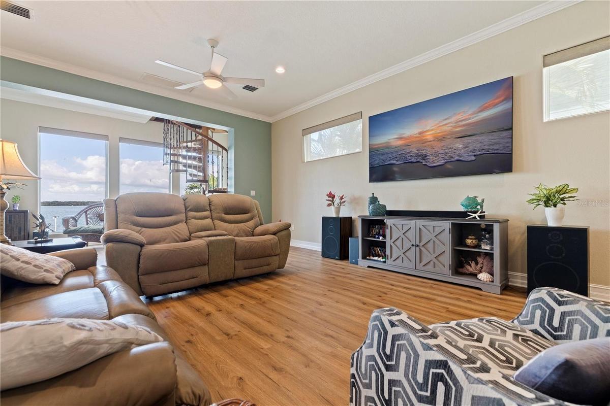 Living Room with intracoastal views