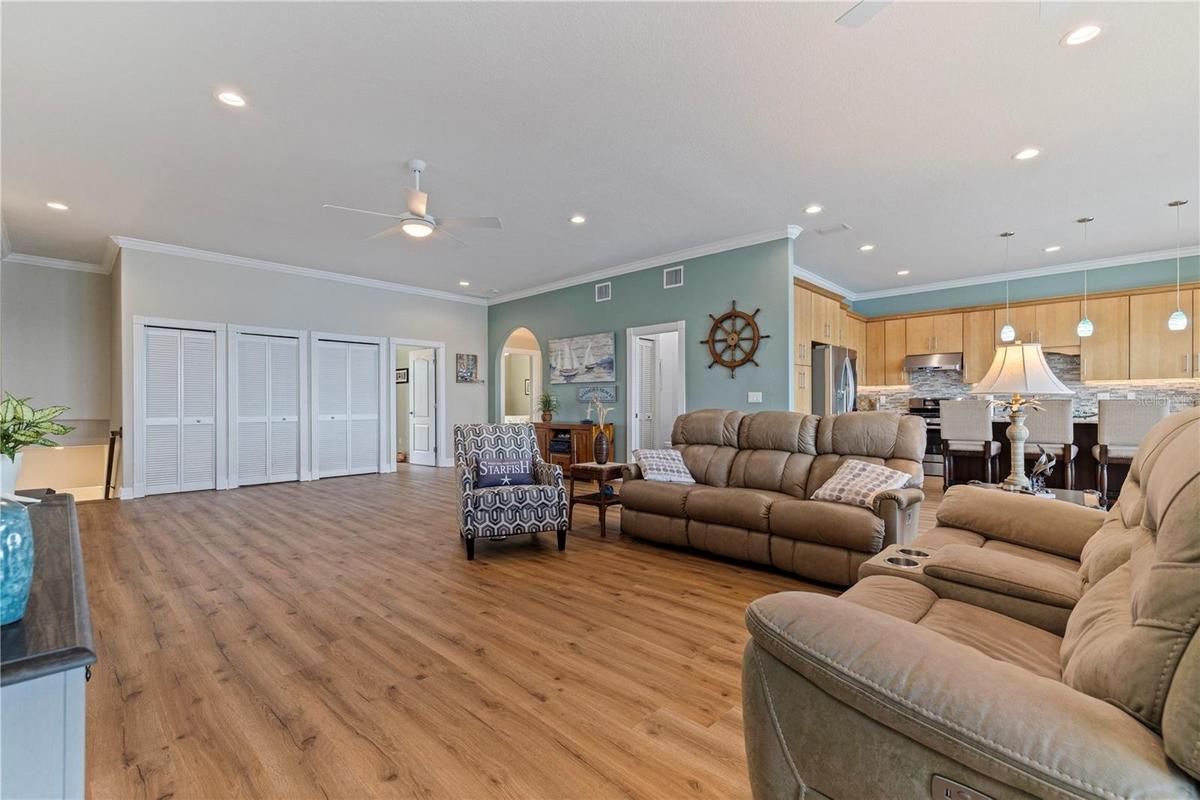 Living Room, open to Kitchen
