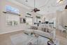 Open floor plan with family room adjacent to kitch